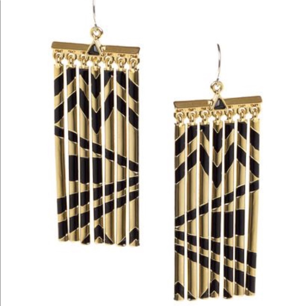 House of Harlow Fringe Pendant Ear Rings